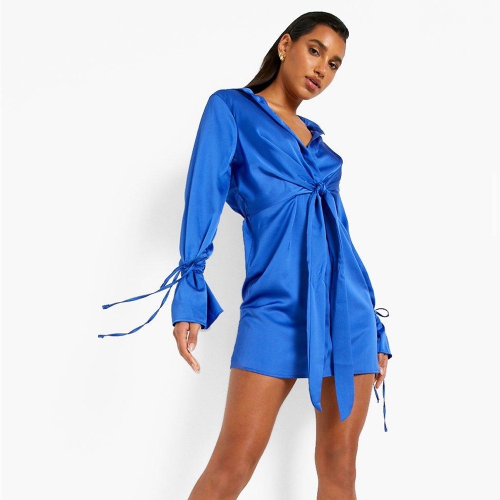 Blue mini dress